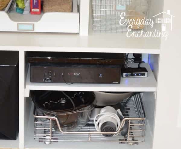 Good Idea - store baking and appliances in the pantry :: OrganizingMadeFun.com